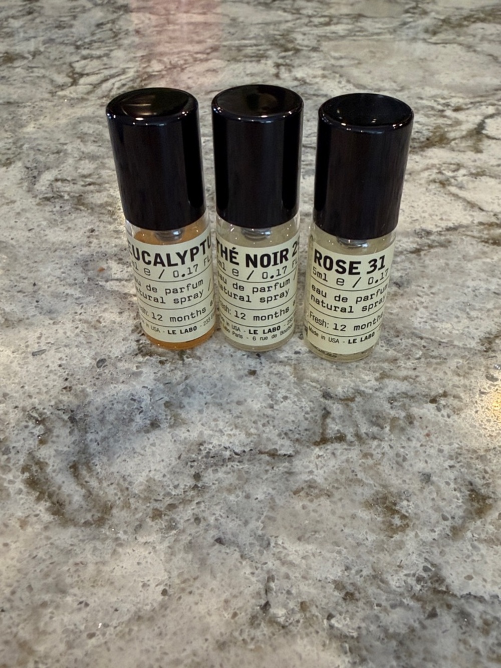Le Labo Mini Vial Trio (Eucalyptus 20, The Noir 29, Rose 31)